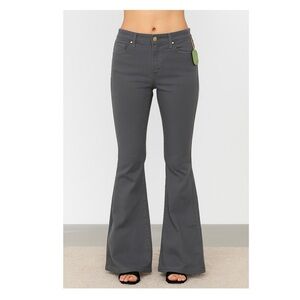 NEW Ryegrass High Waisted Gray Flared Jeans Pants Womens size 20W Stretch